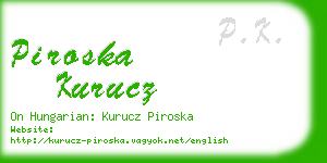 piroska kurucz business card